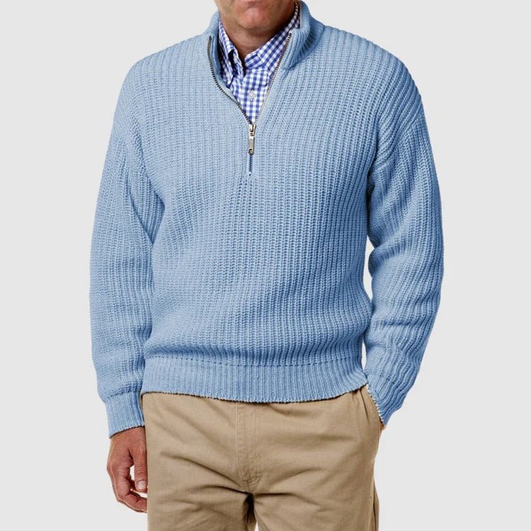 Rolf Strickpullover mit halbem Reißverschluss