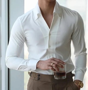 Sebastian Slim-Fit Hemd mit Stehkragen